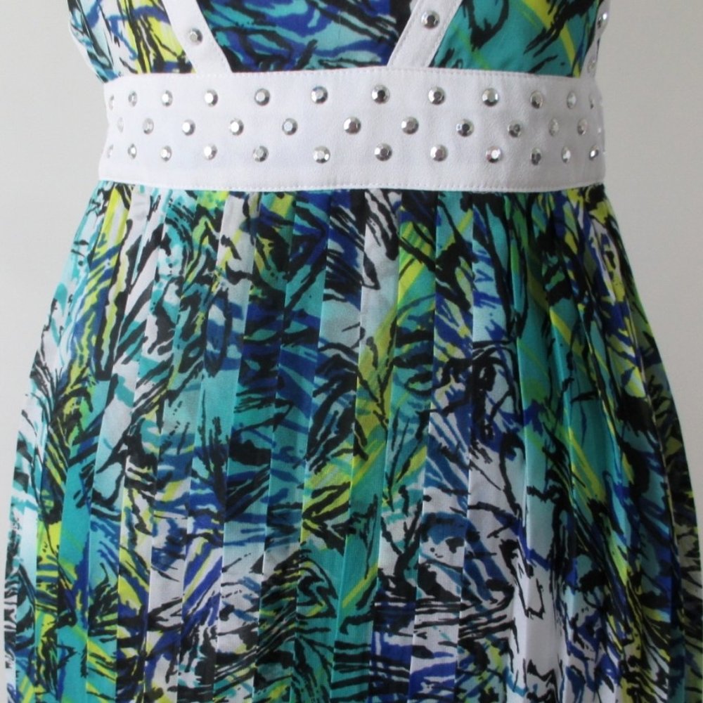 Bebe Studded Bustier Cut Out Party Dress M - Picture 5 of 8